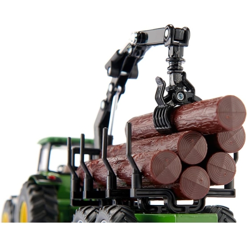 Traktor z przyczepą leśną model metalowy SIKU S1954